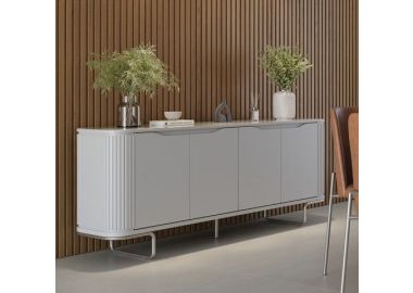 שידה 180 ס"מ בגוון אופוייט פרזול שמפניה דגם אסיף