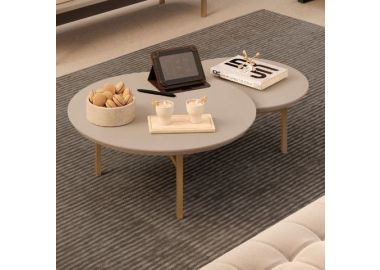 שולחן סלון בגוון מוקה דגם אבניו