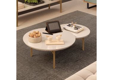 שולחן סלון בגוון אופוויט דגם אבניו