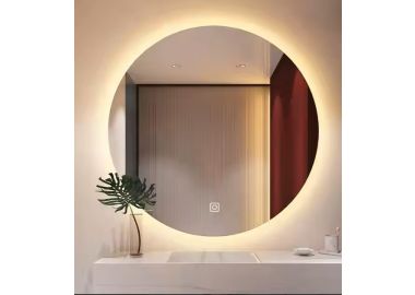 מראה מיוחדת עם תאורת קוטר מטר LED