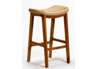 כסא בר ללא משענת ראטן סינטטי דגם Grace