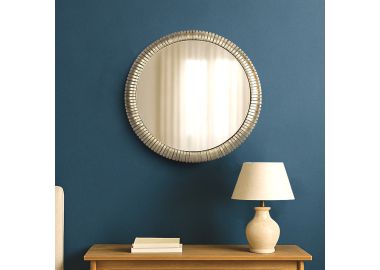 מראת קיר עגולה בגוון זהב עתיק דגם GF24
