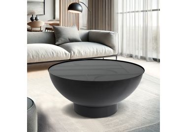 שולחן סלון מעוצב בגוון שחור מטאלי  דגם GF24-064