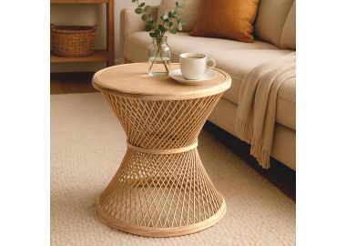 שולחן צד בעיצוב שעון חול דגם  0592