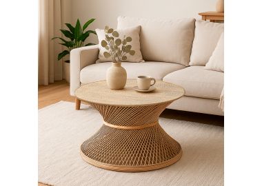 שולחן סלון בעיצוב שעון חול דגם 0593 