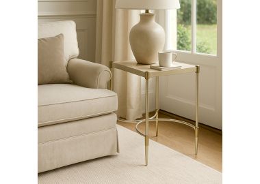 שולחן צד יוקרתי בגוון שמנת דגם GF68-9206 