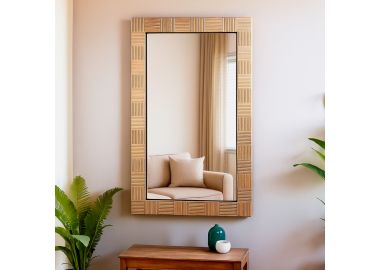 מראת קיר עם מסגרת עץ דגם 249046 