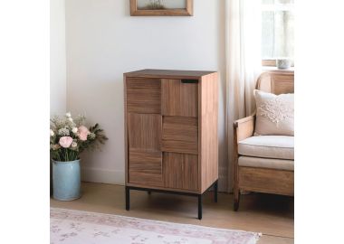 שידת אחסון בעיצוב ריבועים גיאומטריים דגם GF249007