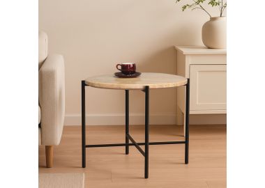 שולחן צד בגווני בז' דגם GF24077 