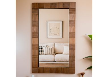 מראת קיר עם מסגרת עץ מעוצבת דגם GF249008 