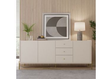 שידת כניסה אופוייט מט ופרזול זהב דגם מרגרט