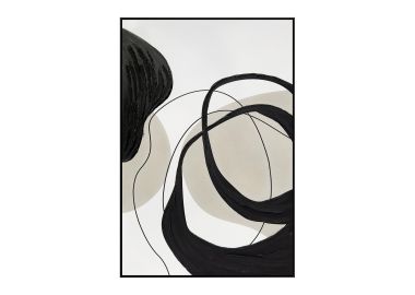 ציור 120*80 ס"מ גוון שחור-לבן דגם 1SOL