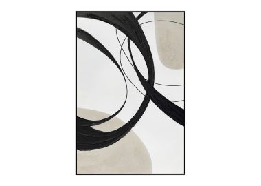 ציור 120*80 ס"מ גוון שחור-לבן דגם 2SOL