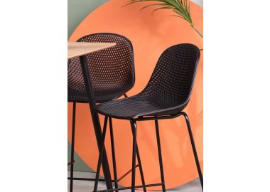 כסא בר שחור משענת גב דגם KLILO