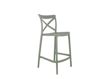 כסא בר ירקרק משענת גב פלסטיק קשיח דגם XISO