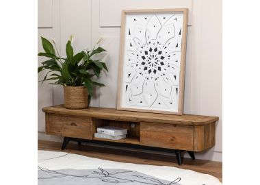 מזנון עץ בגוון טבעי 40*180 ס"מ דגם סקנדי