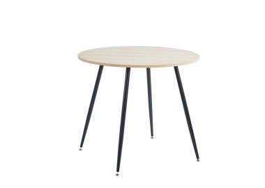 שולחן אוכל קוטר 90 ס"מ דגם LEWIS גוון אלון