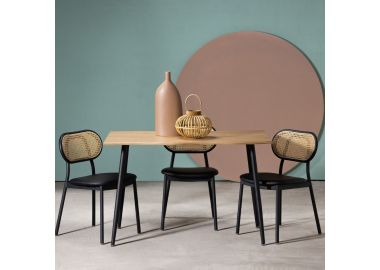 שולחן אוכל 120*70 ס"מ בגוון טבעי דגם WAWO