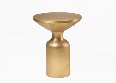 שולחן צד עגול מתכת בגוון זהב דגם פינקס