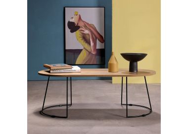 שולחן סלון 120*59.5 ס"מ בגוון דבש דגם KLICK