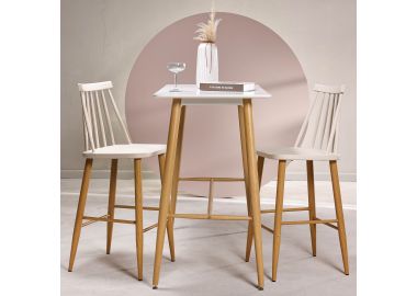 כסא בר פלסטיק קרם משענת גב דגם ASTONO