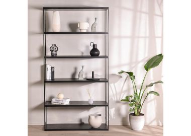 יחידת מדפים 110 ס"מ פורניר אלון שחור דגם DOMO