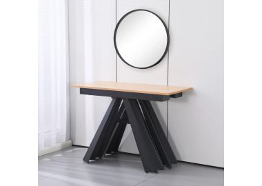 קונסולה מעוצבת נפתחת לפינת אוכל עד ל-3 מטר ברוחב 110 ס"מ דגם דוכס אלון