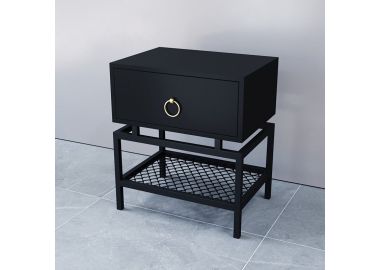 שידה לחדר השינה בעיצוב יוקרתי דגם אלמוג גוון שחור