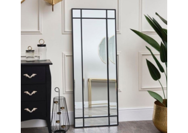 מראה רצפתית מרסיי מסגרת ברזל שחורה