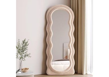 מראה גוף דגם Honyee מסגרת עץ עטופה בפלנל