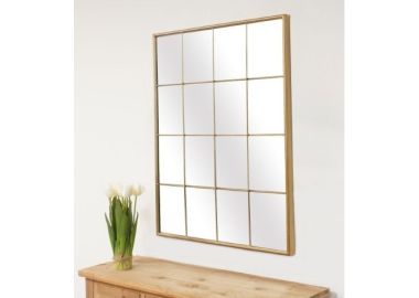 מראת ריבועים בצבע זהב