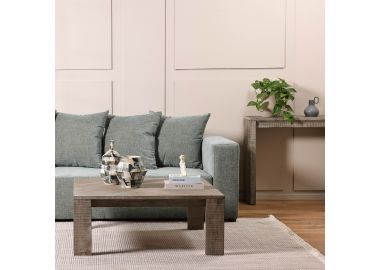 שולחן סלון 100 ס"מ אשוח ממוחזר בגוון אפור מעושן דגם אורלינס