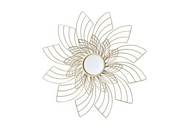 מראה  קוטר 80 ס"מ בגוון זהב דגם 024