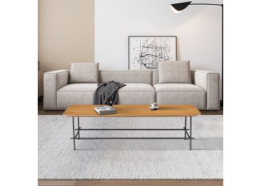 שולחן סלון 120 ס"מ פורניר אלון בגוון טבעי דגם אנדי