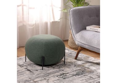 הדום בד עגול בגוון ירוק דגם צ'רי