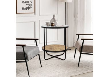 שולחן קפה/צד פלטת עץ טבעי דגם 8515