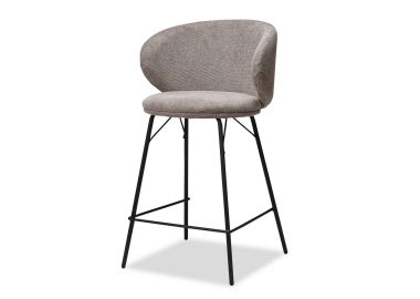 כסא בר בד בגוון חום בהיר דגם מינימל