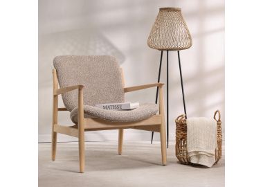 כורסא בד בגוון חום בהיר דגם מובי