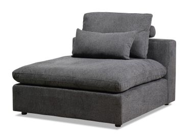 ספה/כורסא מודולרית ללא ידיות 112 ס"מ בגוון אפור כהה דגם אוליב