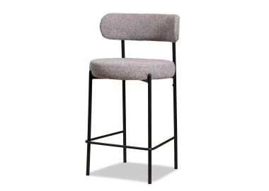 כסא בר בד בגוון אפור כהה דגם ברקת