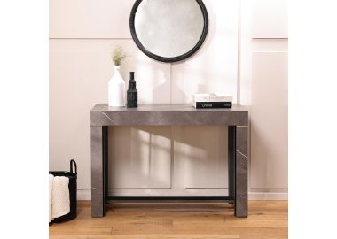 קונסולה נפתחת לשולחן אוכל בגוון אפור שיש דגם אסטוריה