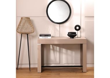 קונסולה נפתחת לשולחן אוכל בגוון עץ טבעי דגם אסטוריה