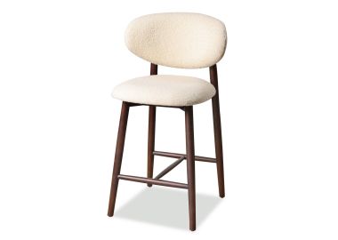 כסא בר בד בגוון לבן דגם גלאמיס