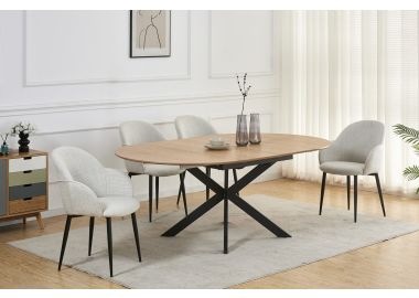 סט שולחן אוכל נפתח+4 כסאות דגם דאסטי