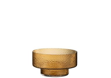 קערת זכוכית עגולה חום דגם בטי