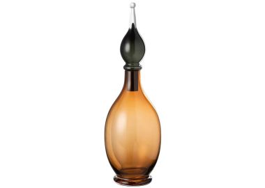 אגרטל זכוכית גדול חום  דגם דקו