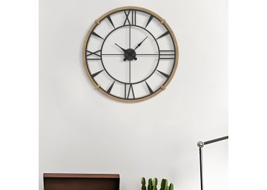 שעון קוטר 80 ס"מ ממתכת בגוון זהב דגם 23210