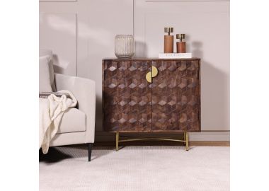 שידה 40*80 ס"מ 2 דלתות עץ אגוז דגם קוני