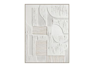 ציור 120*90 ס"מ גוון אפור-לבן דגם טמפו