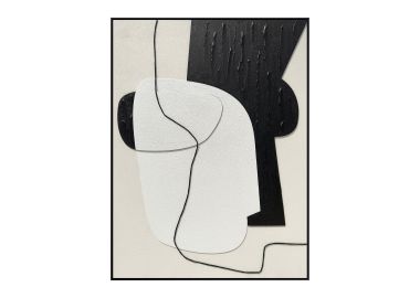 ציור 120*90 ס"מ גוון שחור-לבן דגם רטרו1